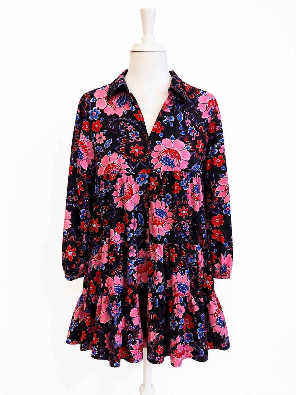 Sundayup Boutique Brand NWT Mini Babydoll Tiered Dress size Small